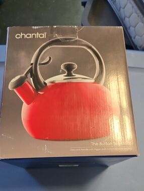 Chantal Red Button Tea Kettle, New In Box